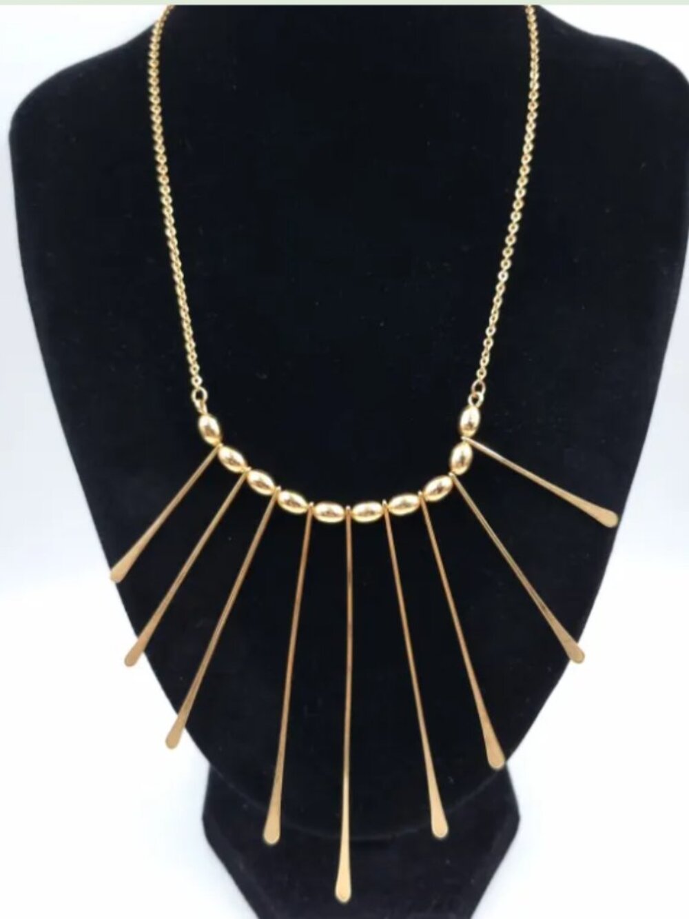 Vintage Sarah Coventry 1979 ‘Cleopatra’ gold tone bib necklace